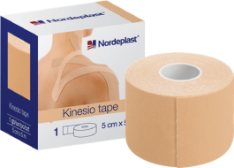 NORDEPLAST kineziterapinis pleistras 5cmx5m kūno spalvos N1