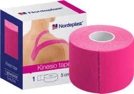 NORDEPLAST kineziterapinis pleistras 5cmx5m rausvas N1