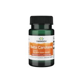 SWANSON Beta karotenas (Vitaminas A) minkštosios kapsulės, N100