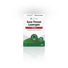 LIVSANE vyšnių skonio pastilės Sore Throat Lozenges, N24