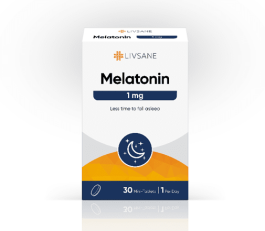 LIVSANE Melatonin 1 mg, 30 melatonino tablečių
