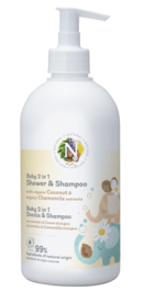 NATURAL kūdikių dušo želė „Du viename“ (2 in 1), 500 ml