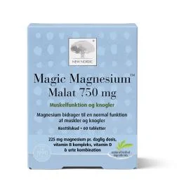 NEW NORDIC Magic Magnio malatas, 750mg, N60