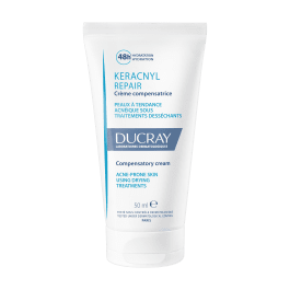 DUCRAY KERACNYL REPAIR drėkinamasis raminamasis į aknę linkusios odos kremas. 50 ml