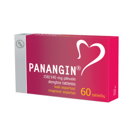 PANANGIN 158/140 mg plėvele dengtos tabletės, N60