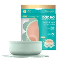 Baboo silikoninis limpantis dubenėlis, 6+ mėn, žalia, Peachy Keen