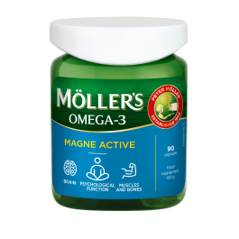 MOLLERS OMEGA-3 Magne Active kapsulės, N90