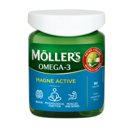 MOLLERS OMEGA-3 Magne Active kapsulės, N90