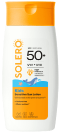 SOLERO KIDS SENSITIVE SUN LOSJONAS SPF50+ nuo 6 mėn, 200 ml