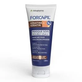 FORCAPIL KERATIN+ HAIRCARE MASK- dvejopo naudojimo plaukų priežiūros kaukė silpniems ir pažeistiems plaukams, 200 ML