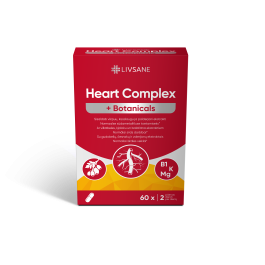 LIVSANE HEART COMPLEX + BOTANICALS kapsulės N60