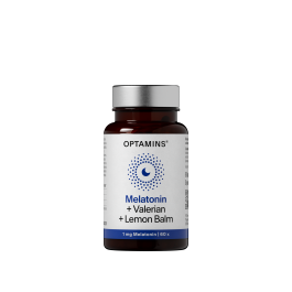 OPTAMINS MELATONIN + VALERIAN + LEMON BALM kapsulės, N60