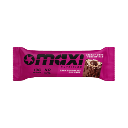 MAXINUTRITION baltyminis batonėlis Creamy Core su juoduoju šolkoladu ir kokosu 45 g
