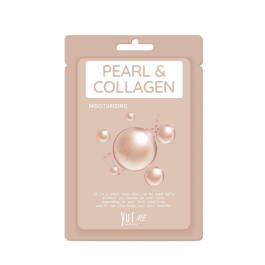 Yu.R Skin Solution Me Lakštinė veido kaukė su perlais ir kolagenu 1vnt (25g)