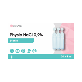 LIVSANE Physio NaCl 0,9% tirpalas, 20 vnt. x 5 ml