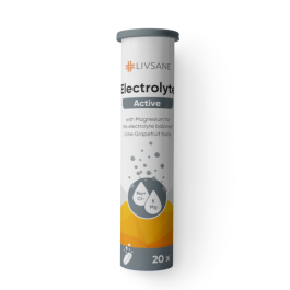 LIVSANE Electrolyte Active elektrolitų šnypšiančios tabletės, N20