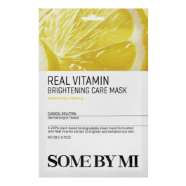 SOME BY MI Real Vitamin Brightening Care Mask skaistinanti lakštinė veido kaukė su vitaminu C, 20 g
