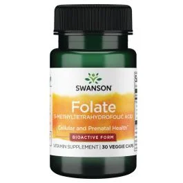 SWANSON Folio (Metiltetrahidrofolinė) rūgštis 680µg, veganiškos kapsulės, N30