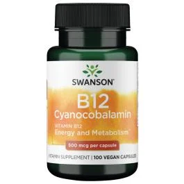SWANSON Vitaminas B12 500 µg, veganiškos kapsulės, N100