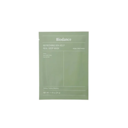 BIODANCE Refreshing Sea Kelp Real Deep intensyvaus poveikio hidrogelio veido kaukė su jūros dumblių ekstraktais, N1, 34 g