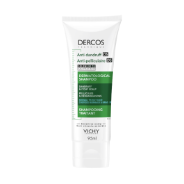 VICHY DERCOS šampūnas nuo pleiskanų, normaliems ir riebaluotis linkusiems plaukams, 95 ml