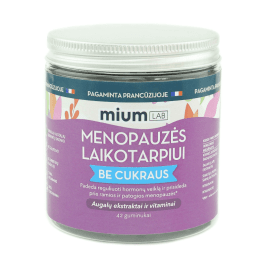 MIUM Lab Maisto papildas MENOPAUZĖS LAIKOTARPIUI. Be cukraus. Guminukai,  N42