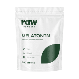 RAW POWDERS Melatoninas 1mg tabletės, N200