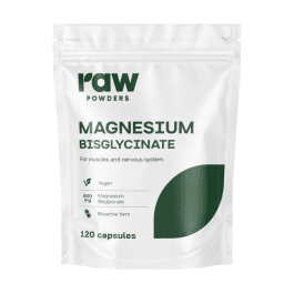 RAW POWDERS Magnio bisciglinatas 500 mg kapsulės, N120