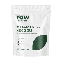 RAW POWDERS Vitaminas D3 4000IU kapsulės, N120