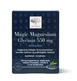 NEW NORDIC Magic Magnio glicinatas, 550 mg, N60