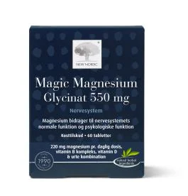 NEW NORDIC Magic Magnio glicinatas, 550 mg, N60