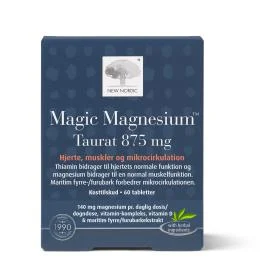 NEW NORDIC Magic Magnio tauratas, 875 mg, N60