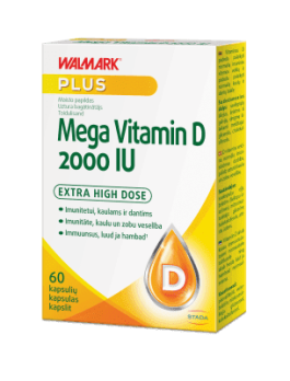 WALMARK Mega Vitamin D 2000 IU kapsulės N60