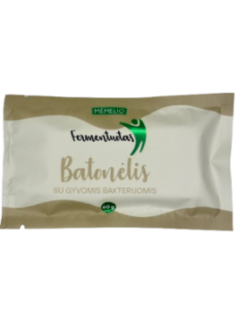 MĖMELIO FERMENTUOTAS batonėlis su gyvomis bakterijomis, 60 g, N1
