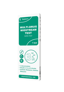 3 narkotinių medžiagų testas (seilės), 1 vnt. Testera