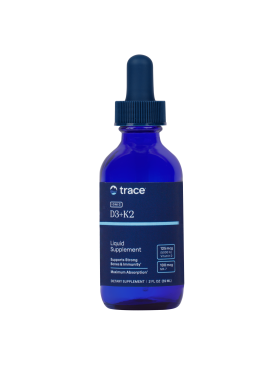 TRACE MINERALS vitamino D3 ir K2 396 dozės, 59 ml