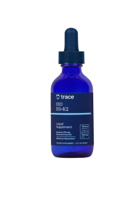 TRACE MINERALS vitamino D3 ir K2 396 dozės, 59 ml