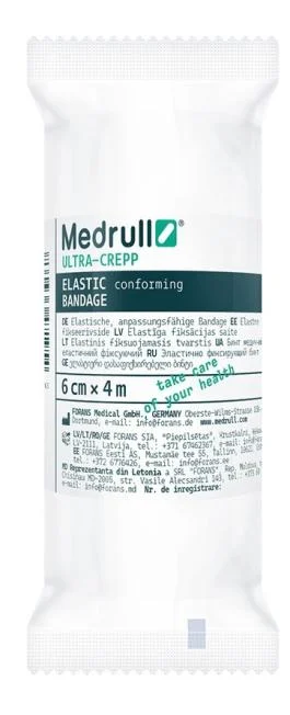Medrull elastinis fiksuojantis tvarstis Ultra-crepp 6 cm x 4 m