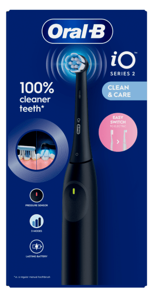 ORAL B IO2 Elektrinis dantų šepetėlis, Night Black