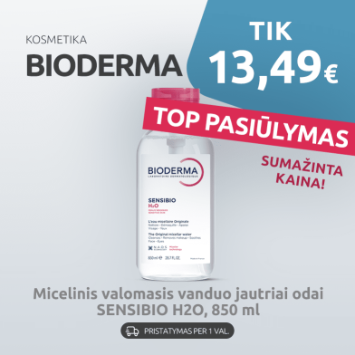 Bioderma sensibio micelinis 850 ml tik 13,49