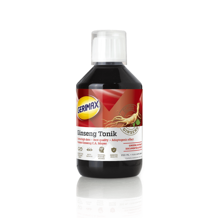 GERIMAX GINSENG TONIC tonizuojantis gėrimas, 250 ml