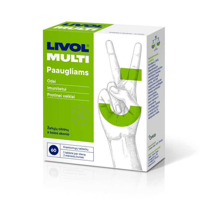 LIVOL MULTI kramtomosios tabletės Paaugliams, N60