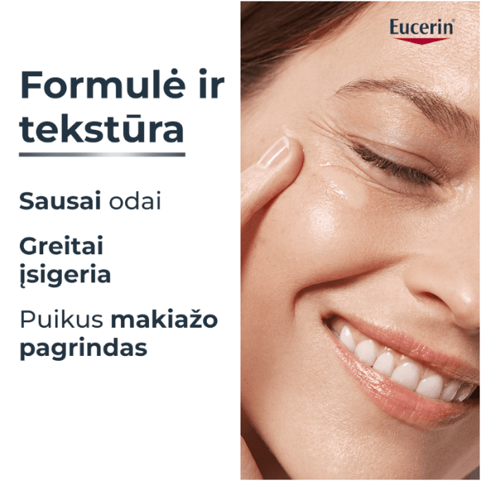 EUCERIN Hyaluron-Filler +3x Effect dieninis veido kremas SPF 15 sausai odai su hialurono rūgštimi, 50 ml