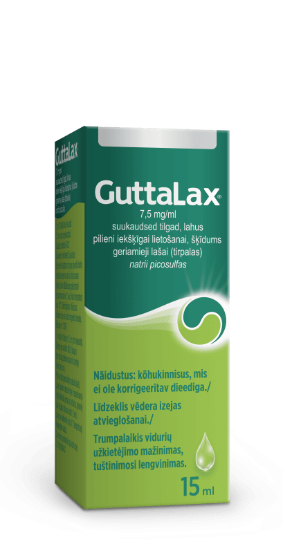 Guttalax 7,5 mg/ml geriamieji lašai (tirpalas) 15 ml 