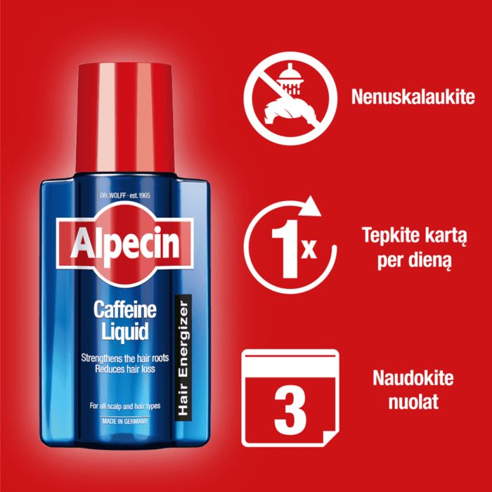ALPECIN losjonas su kofeinu nuo plaukų slinkimo 200 ml