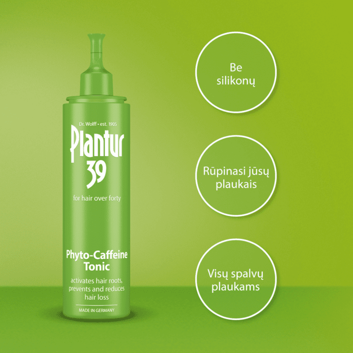 PLANTUR 39 tonikas su kofeinu nuo plaukų slinkimo 200 ml