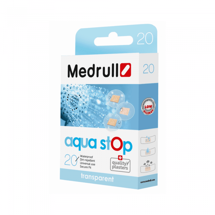 Medrull vandeniui atsparūs, permatomi pleistrai Aqua stop, apvalūs 2,2 cm, N20