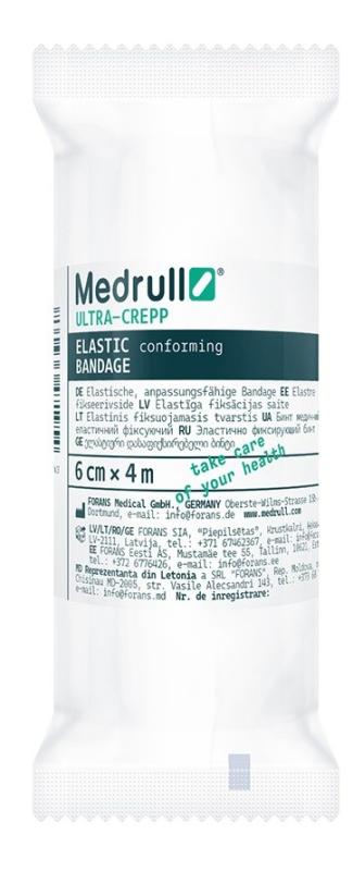 Medrull elastinis fiksuojantis tvarstis Ultra-crepp 6 cm x 4 m