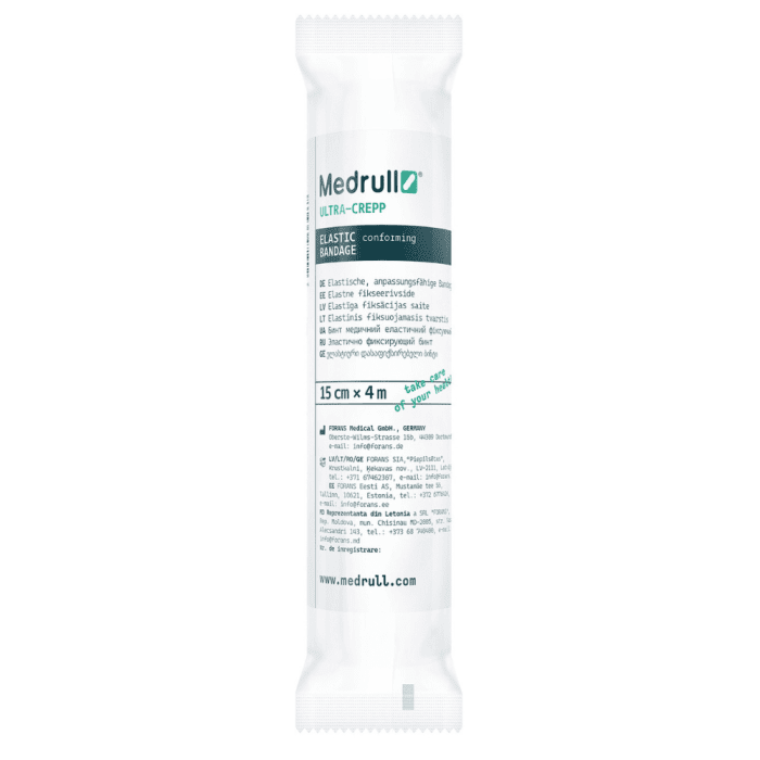 Medrull elastinis fiksuojantis tvarstis Ultra-crepp 15 cm x 4 m
