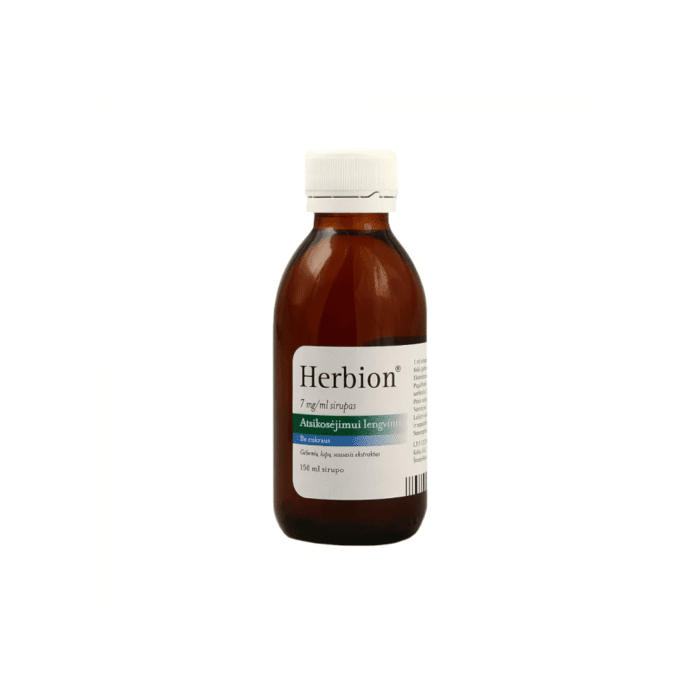 Herbion 7 mg/ml sirupas 150 ml